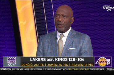James Worthy "goes crazy" Los Angeles Lakers destroy Kings 128-104; Luka: 28 PTS; LeBron: 24 Pts