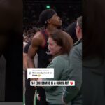 VJ had to check on this fan after he dove over her into the stands ❤️