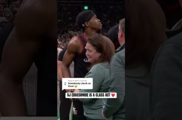 VJ had to check on this fan after he dove over her into the stands ❤️