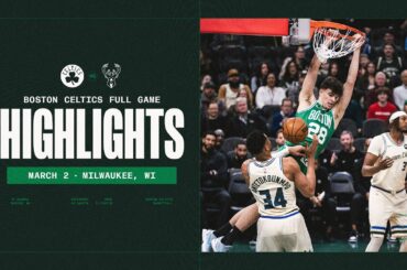 The Boston Celtics finish up a successful back to back beating the Milwaukee Bucks 108-81.