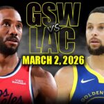 Golden State Warriors vs Los Angeles Clippers Full Game Highlights – March 2, 2026 | NBA Season