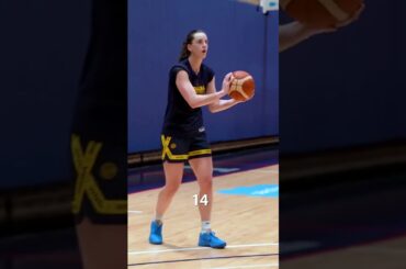 🔥 Caitlin Clark hits 22-25 for 3 after workout! Indiana Fever WNBA women's basketball #shorts #short