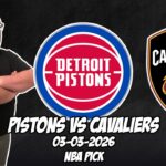 Detroit Pistons vs Cleveland Cavaliers 3/3/26 NBA Free Picks & Prediction | NBA Betting Tips