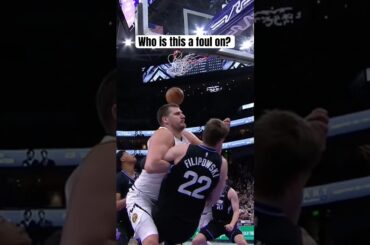 Filipowski was called for the foul on Jokic