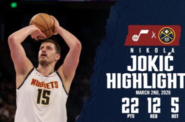 Nikola Jokić Game Highlights DEN Win vs. UTA