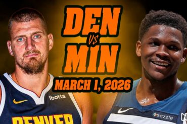 Minnesota Timberwolves vs Denver Nuggets Full Game – March 1, 2026 | NBA 2K26
