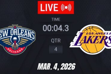 NBA LIVE! Los Angeles Lakers vs New Orleans Pelicans March 4,2026 | 2026 NBA Season Live 2K