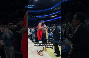 KD reunited with the real MVP after dropping 30 in his hometown 🤧 #rockets