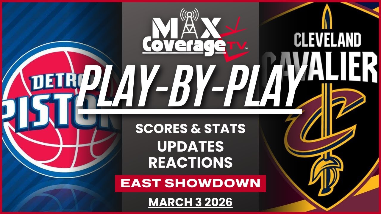 🔴LIVE - Detroit Pistons vs Cleveland Cavaliers - Play-By-Play & Reactions (3/3/26)