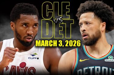 Detroit Pistons vs Cleveland Cavaliers Full Game Highlights – March 3, 2026 | NBA Season
