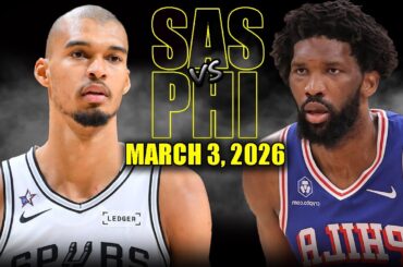 San Antonio Spurs vs Philadelphia 76ers Full Game Highlights – March 3, 2026 | NBA Season