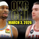 Oklahoma City Thunder vs Chicago Bulls Full Game Highlights – March 3, 2026 | NBA Season