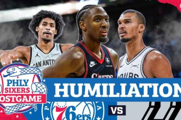 Sixers EMBARRASSED At Home By Wembanyama, Spurs In UGLY Performance | PHLY Sixers Podcast