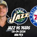 Utah Jazz vs Philadelphia 76ers 3/4/26 NBA Free Picks & Prediction | NBA Betting Tips