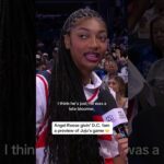Angel Reese givin' D.C. fam a preview of Juju Reese's game 🎤 #nba #interview #wizards #shorts