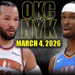 Oklahoma City Thunder vs New York Knicks Full Game Highlights – March 4, 2026 | NBA Season