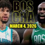 Boston Celtics vs Charlotte Hornets Full Game Highlights – March 4, 2026 | NBA Season