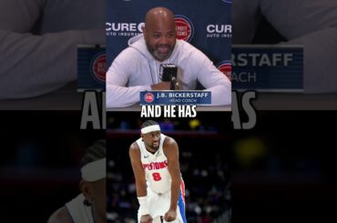 JB Bickerstaff shares what he likes about Caris Levert #detroitpistons