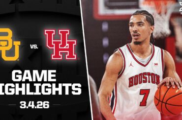 Baylor vs. #7 Houston Game Highlights | 2025-26 Big 12 Men’s Basketball