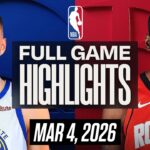 WARRIORS vs ROCKETS FULL GAME HIGHLIGHTS MARCH 4, 2026 NBA HIGHLIGHTS TODAY NBA 2K26 GAMEPLAY