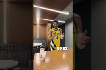 Tyrese Haliburton Took on the Locker Room Time Trials on Media Day ⏱️😂