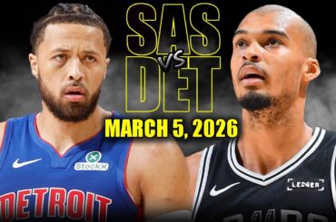 San Antonio Spurs vs Detroit Pistons Full Game Highlights – March 5, 2026 | NBA Season