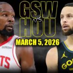 Golden State Warriors vs Houston Rockets Full Game Highlights – March 5, 2026 | NBA Season