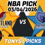 Portland Trail Blazers vs Memphis Grizzlies Pick 3/4/26 NBA Pick Prediction