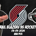 Portland Trail Blazers vs Houston Rockets 3/6/26 NBA Free Picks & Prediction | NBA Betting Tips