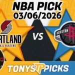 Portland Trail Blazers vs Houston Rockets Pick 3/6/26 NBA Pick Prediction