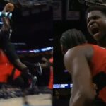 Anthony Edwards INSANE POSTER DUNK on RJ Barrett and screams in his face 😳