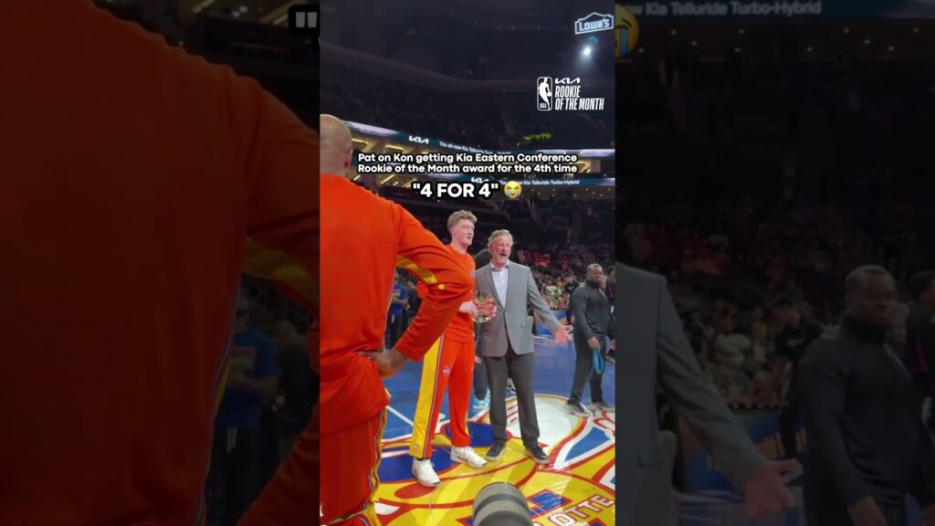 love the support from pc 🥹Kon goes “4 FOR 4” for @kia Eastern Conference Rookie of the Month
