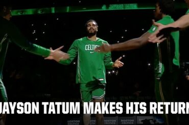 Jayson Tatum introduced in return to Boston Celtics | NBA on ESPN