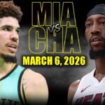 Miami Heat vs Charlotte Hornets Full Game Highlights – March 6, 2026 | NBA Season