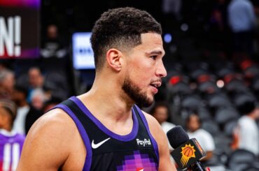 Devin Booker Postgame On-Court Interview w/ Amanda Pflugrad