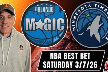 Saturday NBA Best Bet - Magic vs Timberwolves 3/7/26 NBA Picks and Predictions | Jason Sharpe