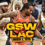Golden State Warriors vs Los Angeles Clippers Full Game Highlights | Mar 2, 2026 | FreeDawkins