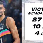Victor Wembanyama Drops Double-Double in Win vs. LA Clippers