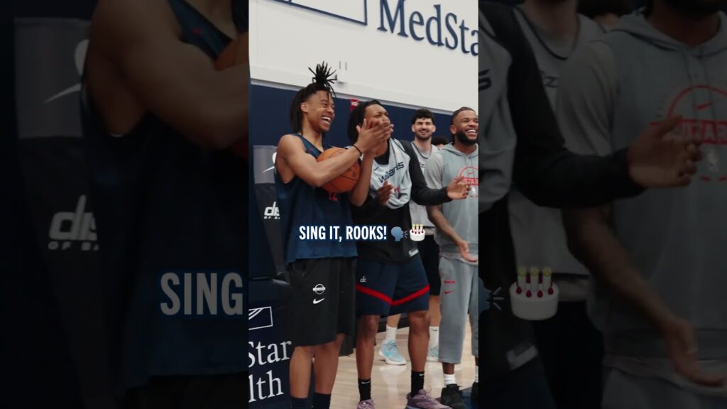 🗣️ Happy birthday to Tre Johnson🕺 #nba #birthday #rookie #shorts #singing