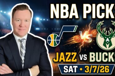 Utah Jazz vs Milwaukee Bucks – NBA Pick l Saturday 3/7/26 l Vernon’s Best Bets, Picks & Predictions