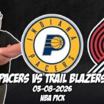 Indiana Pacers vs Portland Trailblazers 3/8/26 NBA Free Picks & Prediction | NBA Betting Tips