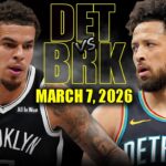 Detroit Pistons vs Brooklyn Nets Full Game Highlights – March 7, 2026 | NBA Season
