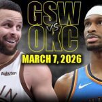 Oklahoma City Thunder vs Golden State Warriors Full Game Highlights – March 7, 2026 | NBA Season
