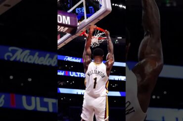 Zion FULL-EXTENSION on Alley-Oop Dunk!  #pelicans #nba #shorts