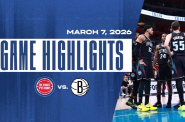 Detroit Pistons vs. Brooklyn Nets | GAME HIGHLIGHTS | 3.7.2026