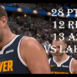 Nikola Jokic 28 Pts 12 Reb 13 Ast  LA Lakers vs Denver Nuggets HIGHLIGHTS