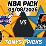 Charlotte Hornets vs. Phoenix Suns Pick 3/8/26 NBA Pick Prediction