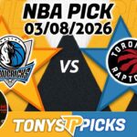 Dallas Mavericks vs. Toronto Raptors Pick 3/8/26 NBA Pick Prediction