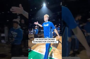 Boston loves them some Coop 🗣️👂 #cooperflagg #dallasmavericks #nba