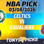Celtics vs. Cavaliers NBA Betting Odds & Picks, 3/8/26 | Night Moves Show
